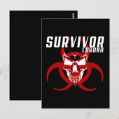 Corona Survivor Briefkaart (Voorkant / Achterkant)