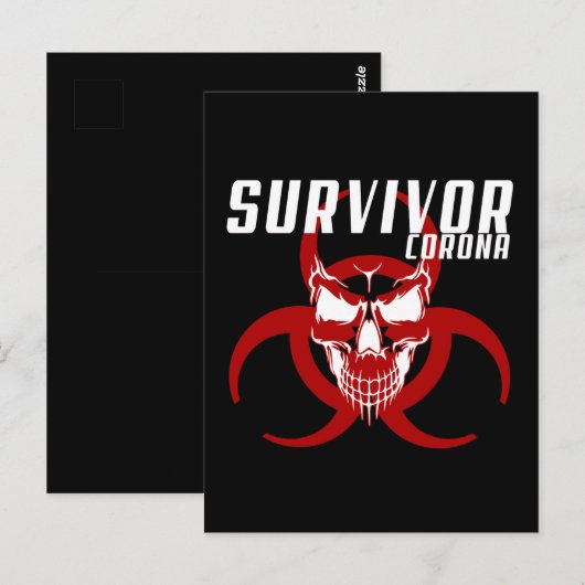 Corona Survivor Briefkaart (Voorkant / Achterkant)
