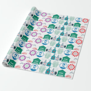 Corona Virus beschermende wikkelpapier Cadeaupapier