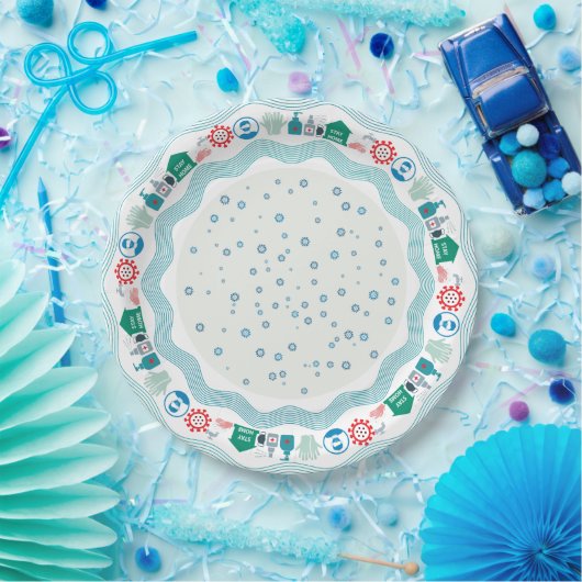 Corona Virus bescherming Papieren Bordje (Feest)