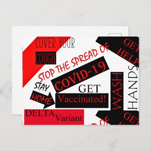 CORONA VIRUS BRIEFKAART (Voorkant / Achterkant)