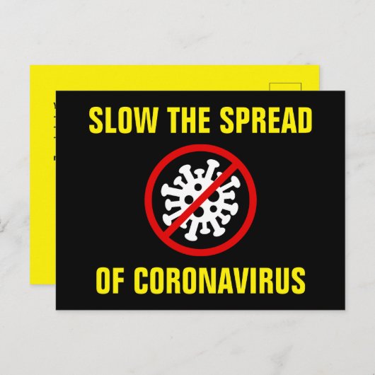 Corona Virus Covid 19 Traag de spread Briefkaart (Voorkant / Achterkant)