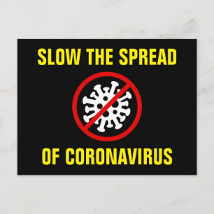 Corona Virus Covid 19 Traag de spread Briefkaart