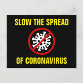 Corona Virus Covid 19 Traag de spread Briefkaart (Voorkant)