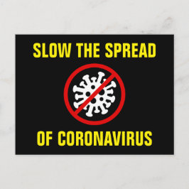 Corona Virus Covid 19 Traag de spread Briefkaart