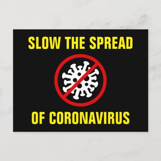 Corona Virus Covid 19 Traag de spread Briefkaart (Voorkant)