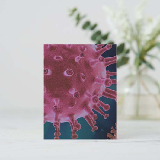 Corona Virus Microbiology Briefkaart (Staand voorkant)