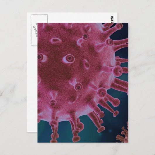 Corona Virus Microbiology Briefkaart (Voorkant / Achterkant)