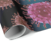 Corona Virus Microbiology Cadeaupapier (Rol Hoek)