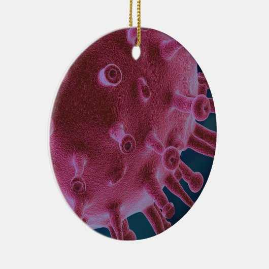 Corona Virus Microbiology Keramisch Ornament (Rechts)