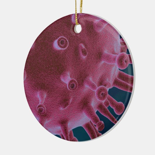 Corona Virus Microbiology Keramisch Ornament (Links)