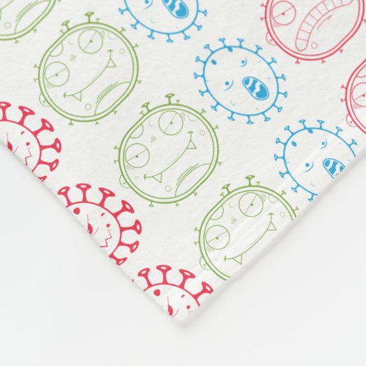 Corona Virus Pandemic World Fleece Deken (Hoek)