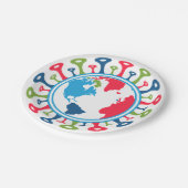 Corona Virus Pandemic World Papieren Bordje (Gekanteld)