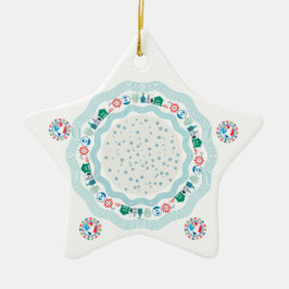 Corona Virus Pandemie Wereld Keramisch Ornament