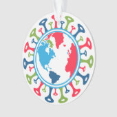 Corona Virus Pandemie Wereld Ornament (voorkant)