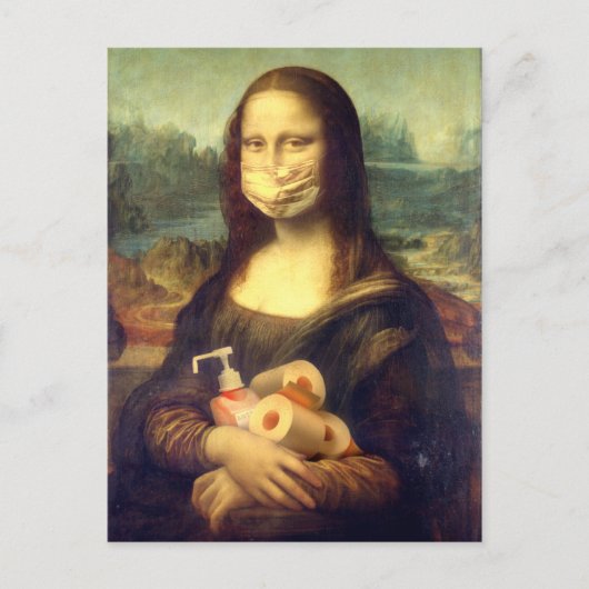 Corona Virus Portrait Briefkaart (Voorkant)