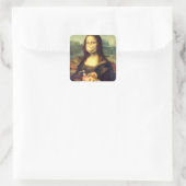 Corona Virus Portrait Vierkante Sticker (Tas)