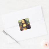 Corona Virus Portrait Vierkante Sticker (Envelop)