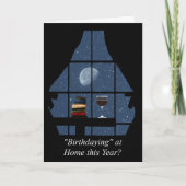 Corona Virus Social Distance Wine Birthday Kaart (Voorkant)