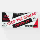 CORONA VIRUS SPANDOEK (Horizontaal)