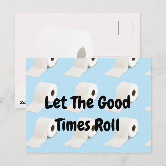 Corona Virus Toilet Roll Blue Briefkaart (Voorkant / Achterkant)