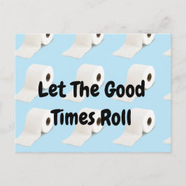 Corona Virus Toilet Roll Blue Briefkaart