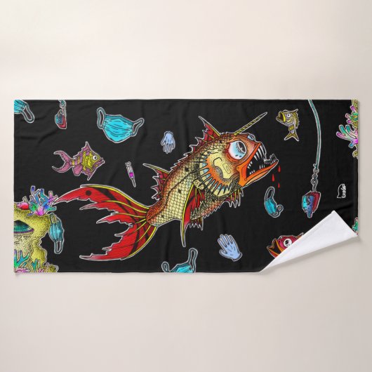 Corona Worries-strandservice Badhanddoek (Badhanddoek)