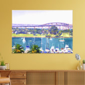 Coronado Bay Bridge Canvas Afdruk (Insitu (Woonkamer))