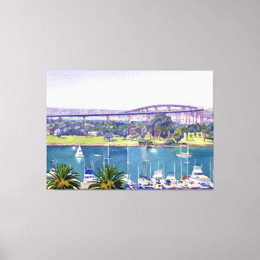 Coronado Bay Bridge Canvas Afdruk (Voorkant)