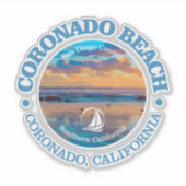 Coronado Beach (C) Sticker (Voorkant)