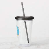 Coronado Beach, CA Zee meeuw Vliegen over het stra Acryl Drinkbeker (Links)