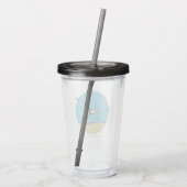 Coronado Beach, CA Zee meeuw Vliegen over het stra Acryl Drinkbeker (Achterkant)
