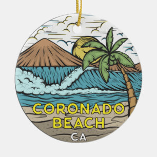 Coronado Beach California keramisch Ornament