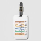 Coronado Beach, Californië (zand) Bagagelabel (Voorkant (verticaal))