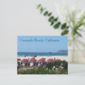Coronado Beach in Hotel Del Coronado Briefkaart (Staand voorkant)