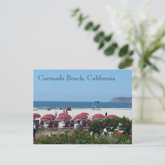 Coronado Beach in Hotel Del Coronado Briefkaart (Staand voorkant)