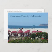 Coronado Beach in Hotel Del Coronado Briefkaart (Voorkant / Achterkant)