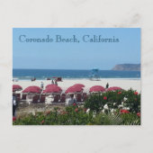 Coronado Beach in Hotel Del Coronado Briefkaart (Voorkant)
