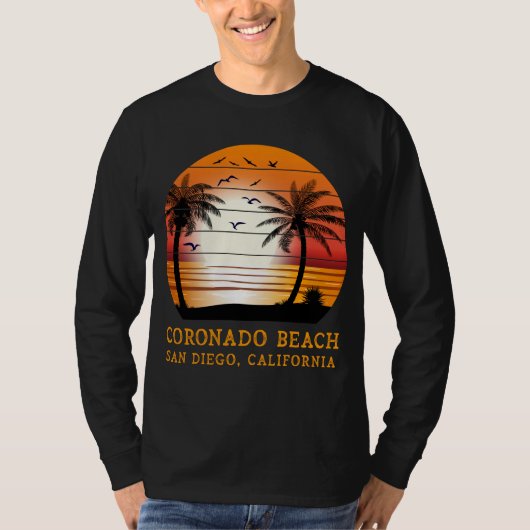 Coronado Beach San Diego California  Sunset T-shirt (Voorkant)
