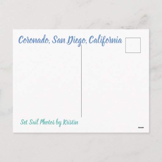 Coronado bij zonsondergang feestdagenkaart (Achterkant)