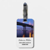 Coronado Bridge in Dusk Bagagelabel (Achterkant verticaal)