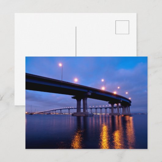 Coronado Bridge in Dusk Briefkaart (Voorkant / Achterkant)