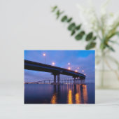 Coronado Bridge in Dusk Briefkaart (Staand voorkant)