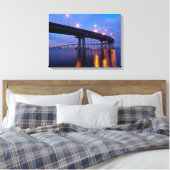 Coronado Bridge in Dusk Canvas Afdruk (Insitu (Slaapkamer))