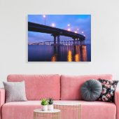 Coronado Bridge in Dusk Canvas Afdruk (Insitu (Woonkamer))