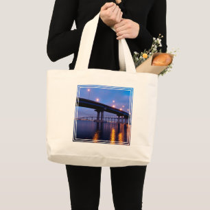 Coronado Bridge in Dusk Grote Tote Bag