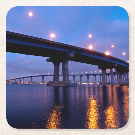 Coronado Bridge in Dusk Kartonnen Onderzetters (Voorkant)