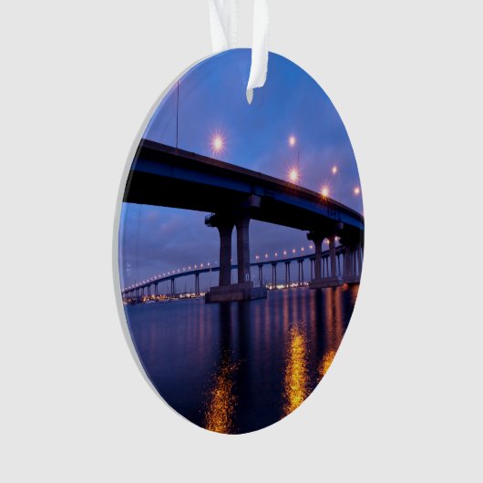 Coronado Bridge in Dusk Ornament (voorkant)