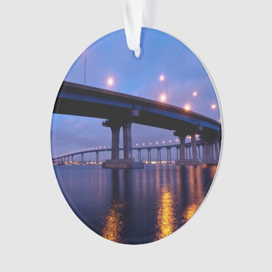 Coronado Bridge in Dusk Ornament (voorkant)