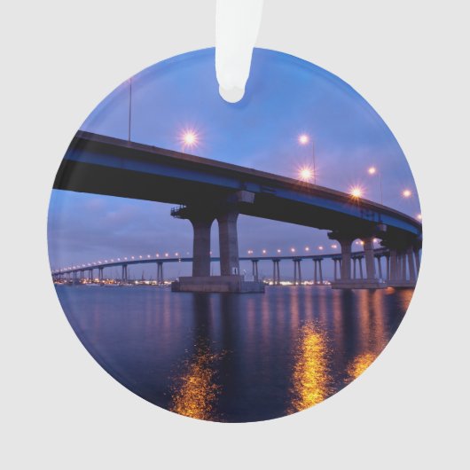 Coronado Bridge in Dusk Ornament (voorkant)